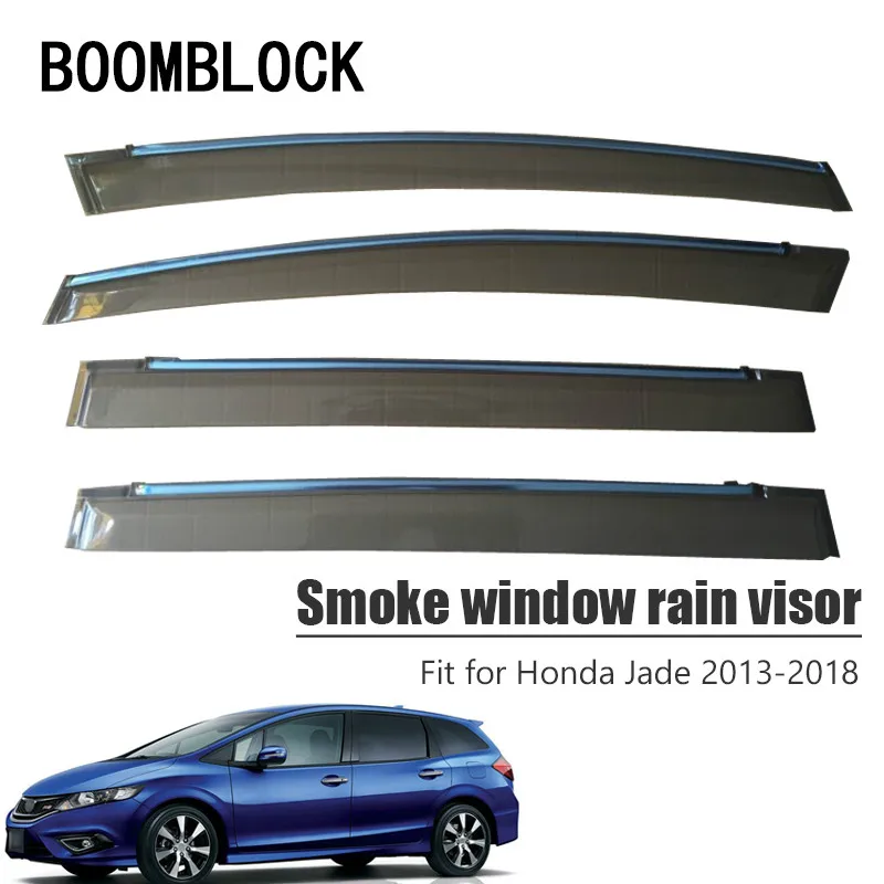 

High Quality 4pcs Smoke Window Rain Visor For Honda Jade 2018 2017 2016 2015 2014 2013 ABS Vent Sun Deflectors Guard Accessories
