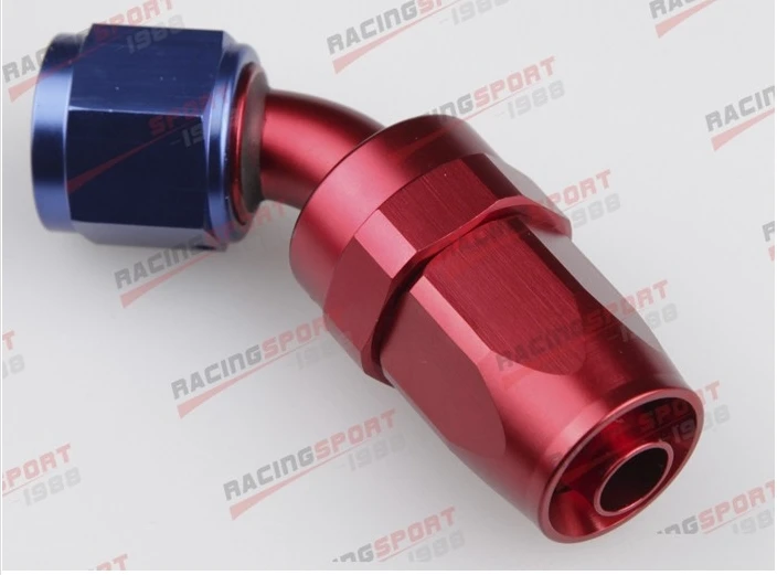 

-6 AN AN6 -6AN 45 DEGREE SWIVEL HOSE END FITTING ADAPTOR SHD-45D-6 Aluminum