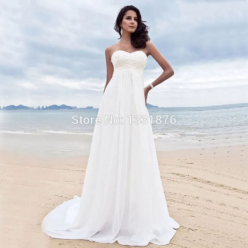 Beach Maternity Wedding Dresses Cheap 2016 Vestido De Noiva Chiffon Off The Shoulder Beaded Sweetheart Bridal | Свадьбы и торжества