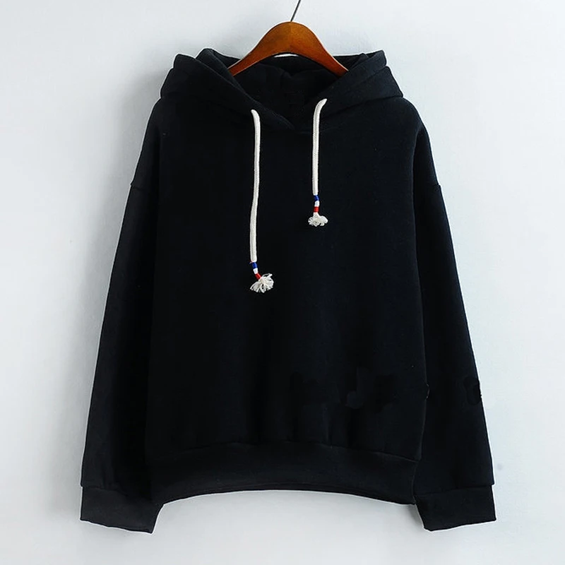 2018 جديد المرأة الصلبة اللون هوديس الأزياء عارضة فضفاض أعلى رشاقته السترة المرأة الملابس النسخة الكورية بلوزات 2018 جديد المرأة الصلبة اللون هوديس الأزياء عارضة فضفاض أعلى رشاقته السترة المرأة الملابس النسخة الكورية بلوزات