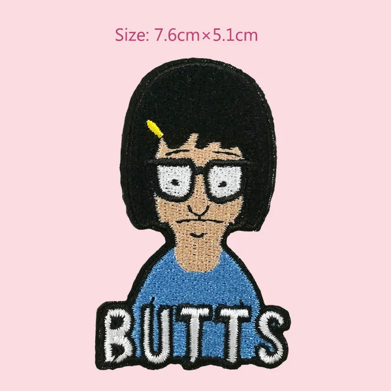 3 &quotТина Белчер&quot Bob's Burgers &quotв стиле гладить на патчи для одежды Бесплатная