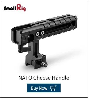 SmallRig DSLR камера деревянная ручка быстросъемная NATO Боковая ручка с креплением для холодного башмака 1/4 3/8 резьбовые отверстия 2187