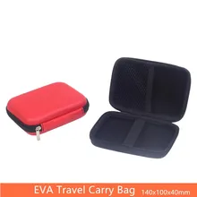 140*100*40mm power bank box hard disk bag EVA headphone holder Mobile cargador movil Bag pouch Square 2 Colors