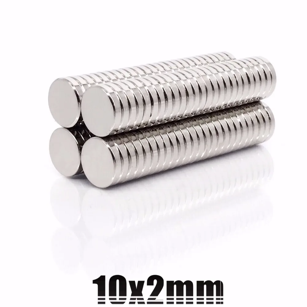 

50pcs Neodymium magnet 10x2 Rare Earth small Strong Round permanent 10*2 mm fridge Electromagnet NdFeB nickle magnetic