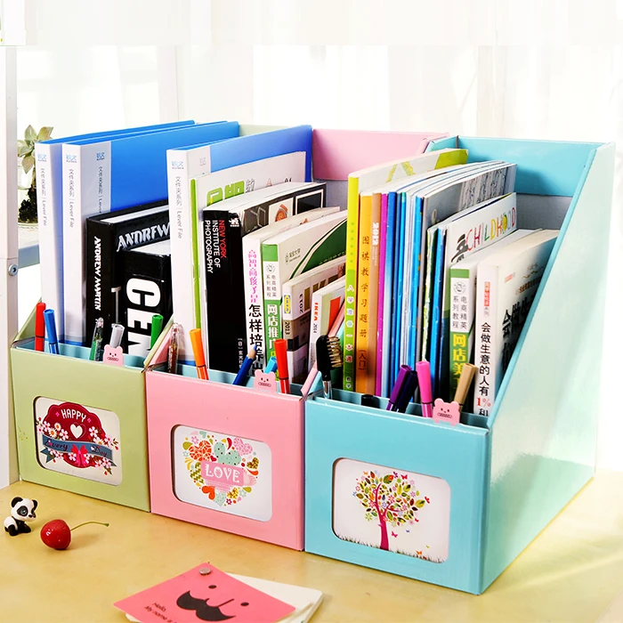 

DIY Paper Board Storage Box Desk Decor Stationery Books Organizer