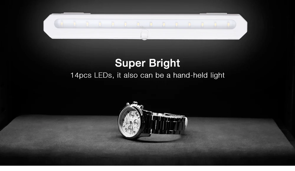 ZQ0802 Portable Motion Sensor Wireless LED Closet Light for Cabinet