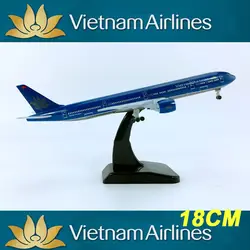18 см 1:400 Boeing B777-300 модель Вьетнам AIRLINES с пластик база сплав самолета Коллекционная дисплей статическая модель