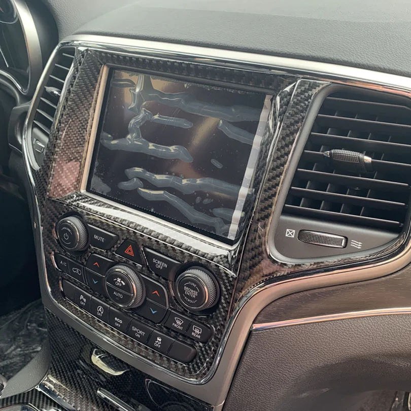

7Pcs/set Car Interior Stickers For Jeep Grand Cherokee 2014+ Car Dashboard Central Console Carbon Fiber Cover Car Styling