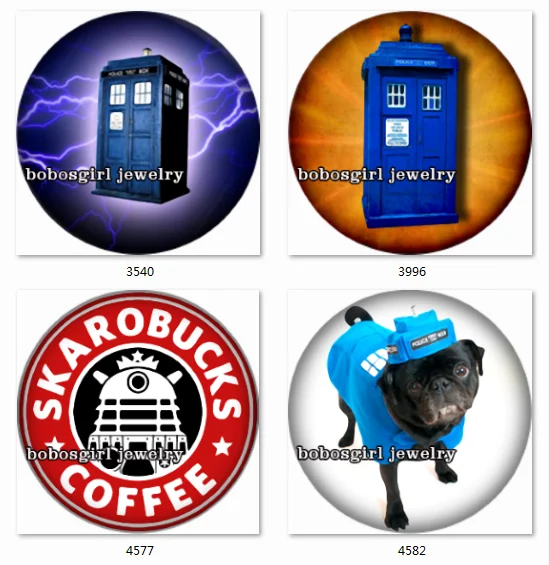 

SN1313 DOCTOR WHO snap button Jewelry badge holder Locket