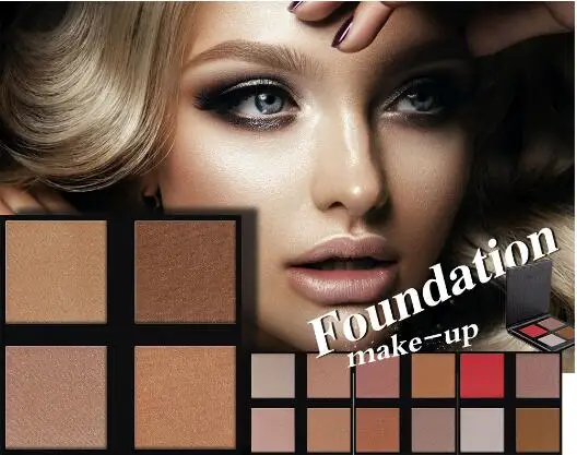 

ew Brand Shining Bronzer Highlighter Powder Matte Glitter Face Makeup Compact Contour Palette Gloden Glow Kit