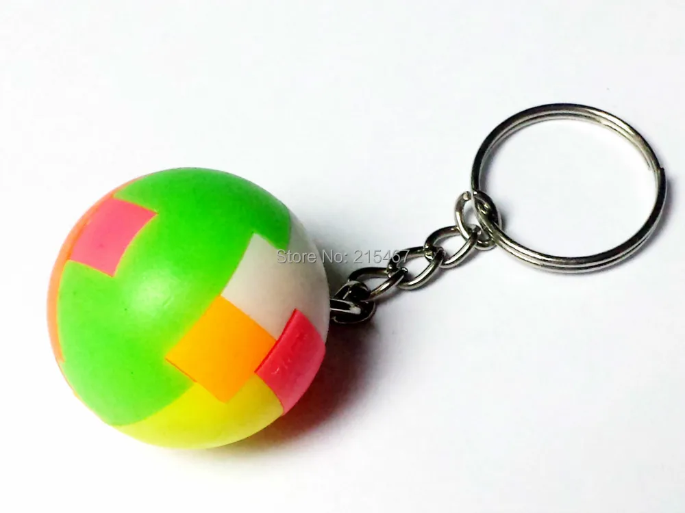 80pcs 3cm Puzzle Ball Key Chain E192 Birthday Party Favors Toys Prize