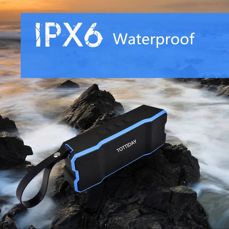 

IPX6 Outdoor Waterproof Bluetooth Speakers Wireless Subwoofer Loudspeaker 4500mA Shockproof Stereo Soundbox for Phone Computer