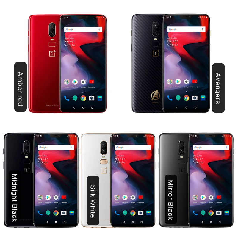 6,28 дюймов глобальная прошивка Oneplus 6 Смартфон Snapdragon 845 Android 8,1 8 Гб ram 128 ГБ/256 ГБ rom Две камеры