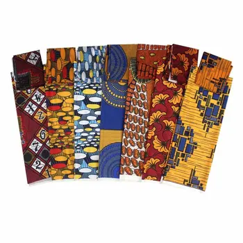 

High Quality 2 Pcs /Set 4 Yards African wax Ankara Prints Modell Material & 2 Yards Silk Ankara Fabric For Women's Dress!YF42903