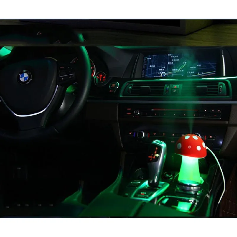 

Car Cartoon USB Mini Air Ultrasonic Humidifier Aroma Diffuser Mist Maker Water Purification Touch Mushroom Led Lamp Essential