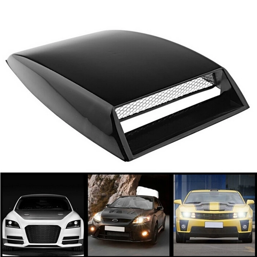 Black White Sliver Universal Car Fake 3D Vent Plastic Sticker Hood