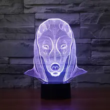 8 шт./лот 7 цветов Изменение 3D мигающий египетский фараон акриловый светодиодный ночник с USB мощность многоцветная настольная лампа 3D светодиодный S