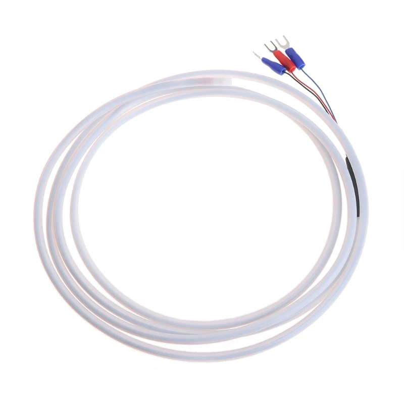 2M Teflon PTFE PT100 RTD 3 Wire Temperature Sensor Oil Waterproof Anti