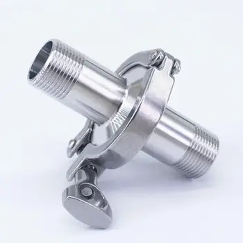 

A Kit 1" NPT Male x 1.5" Tri Clamp SUS 304 Stainless Steel Sanitary Fitting Union Set For Home Brew Beer