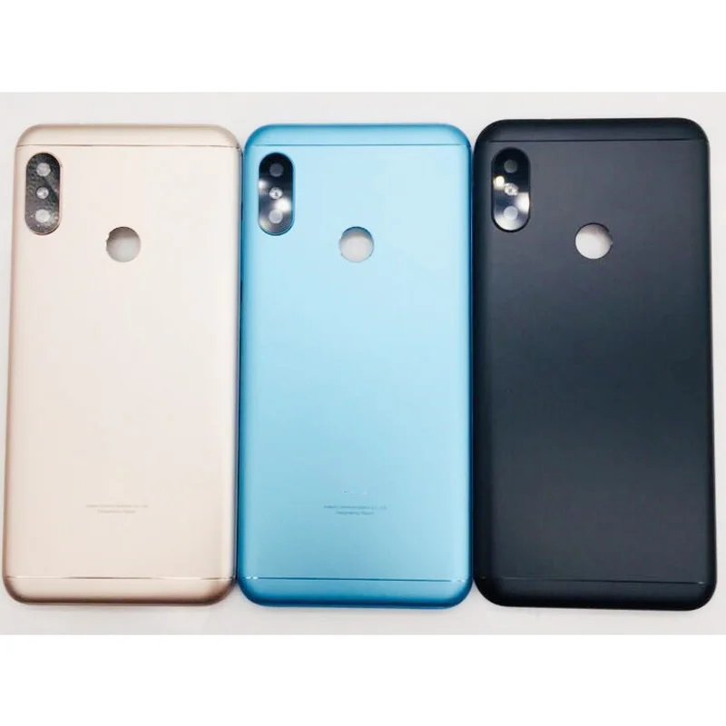 

BaanSam New Battery Door Back Cover Housing Case For Xiaomi Mi A2 Lite/Redmi 6 Pro With Camera Lens+Power Volume Buttons