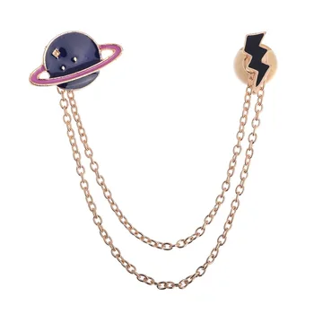 

Fashion Creative Brooches For Women Saturn Collar Pin Brooch DIY Women Bag Scarf Decoration Jewelry Accessories