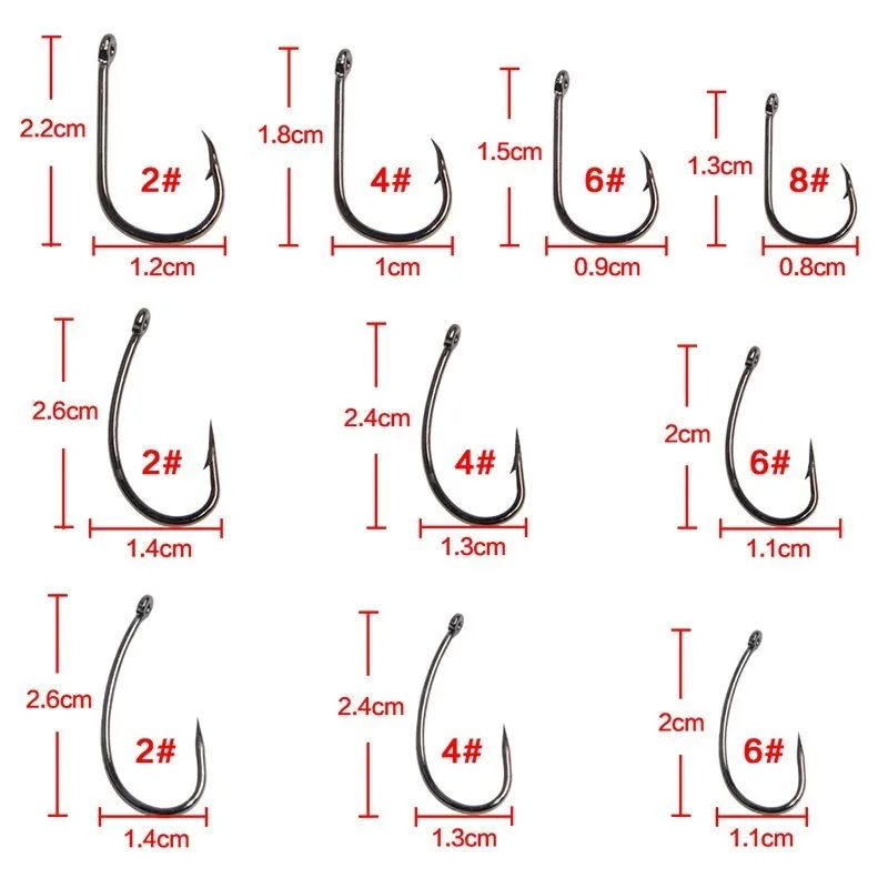 Hyaena 100 шт./кор. рыболовные крючки смешанного размера Высокоуглеродистая сталь колючая джиг крючок для карпа рыболовный ведущий крючок для Аксессуары для рыбалки