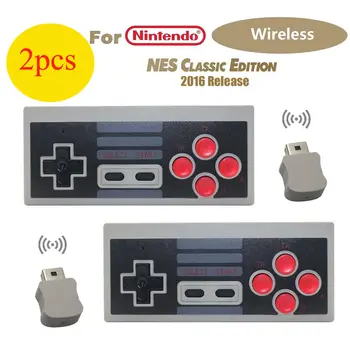

2.4 GHz Wireless Mini Controller Gamepad Handle Controller Joystick for Nintendo Mini Classic Edition NES Game pad Console 2Pcs