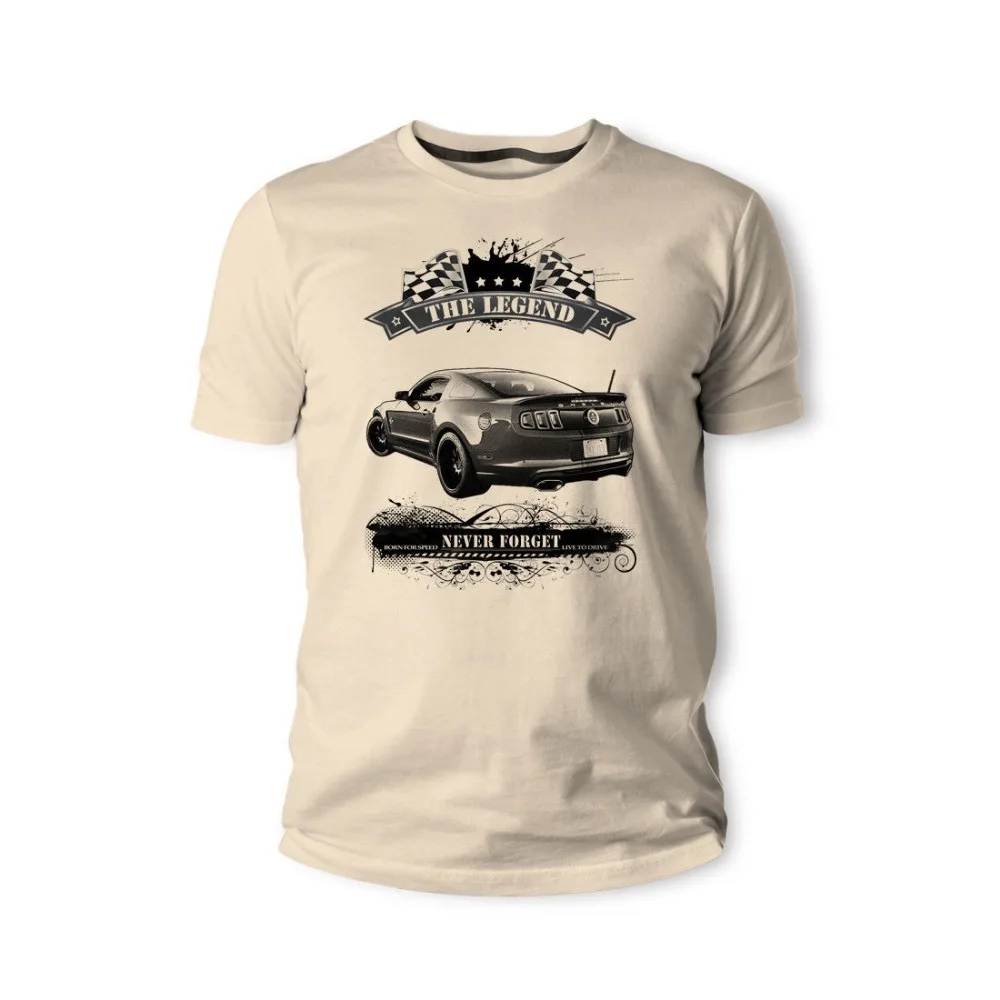 Футболка, классический американский автомобиль вентиляторы Mustang 2013 классические винтажные автомобили мужские футболки Модные мужские модные дизайнерские