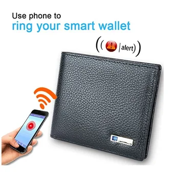

New Arrival Waterproof Bluetooth Anti-Theft Smart Wallet Cam Alarm GPS Smart Men Wallet Manufacture Soft Leather Wallet