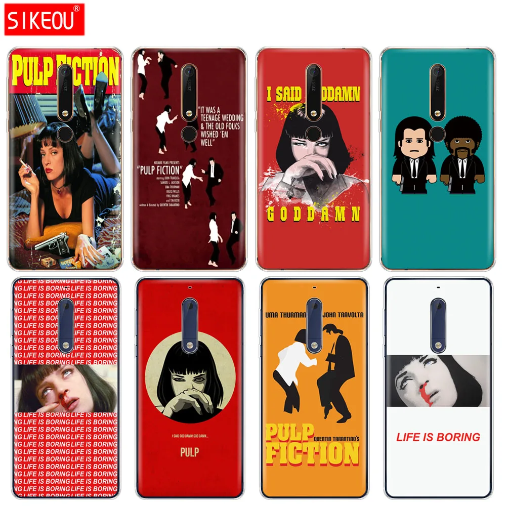 

silicone cover phone case for Nokia 5 3 6 7 PLUS 8 9 /Nokia 6.1 6 2018 Pulp Fiction