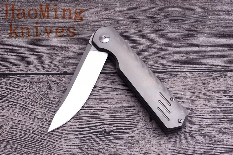 M390 Открытый Кемпинг бренд складной нож titanium ручка практичная тактический бой выживаемость ножи подшипник EDC инструменты OEM