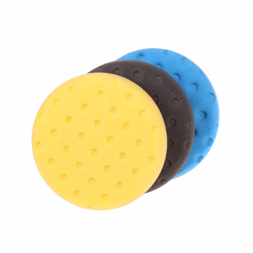 

SPTA 3Pcs 4 inch Mix Color & Mix Hardness Buffing Pad Polishing Pad Set For Car Polisher --Professional Quality
