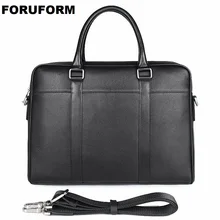 Мужская сумка из натуральной кожи, модная, тонкая, 14 дюймов, для ноутбука, деловой портфель, сумка, модные сумки-мессенджеры, мужская сумка на плечо, LI-2525