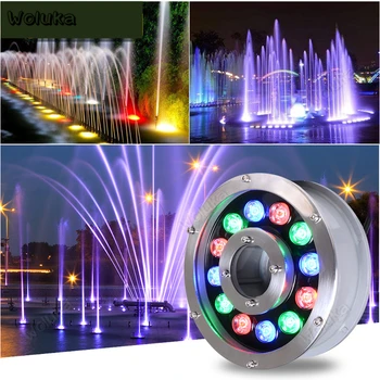 

LED underwater Wash light 12W Fountain Lamp colorful waterproof spotlight landscape pool lamp 304 stainless steel IP68 CD50 W01