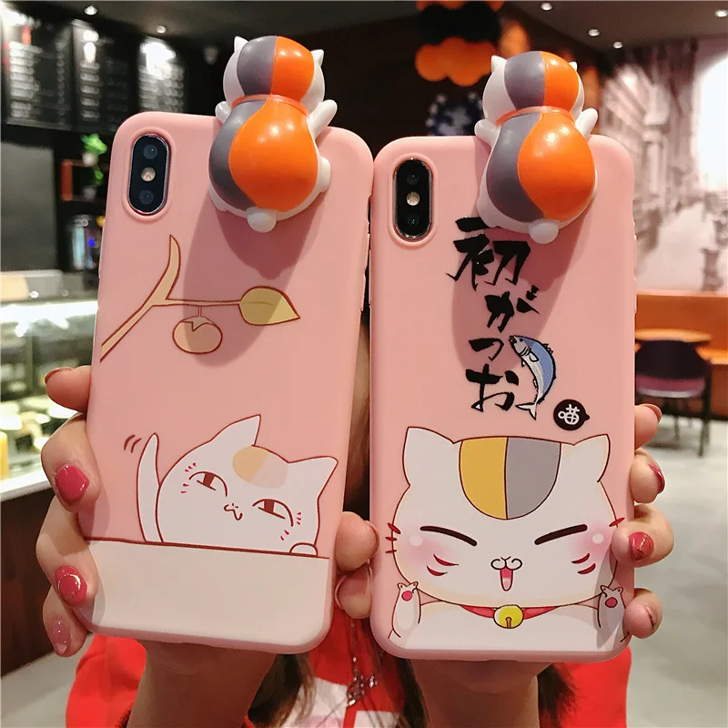 

Sounding doll Silicone Case For iphone 8 7 6 6s Cute Cartoon Cover Phone Case for iPhone X XR XS 6Splus Max Funda Para