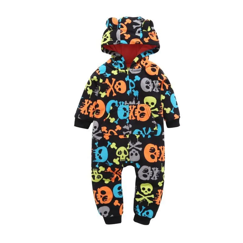 

Autumn Thick Fleece Baby Rompers Cotton Baby Boy Clothes Warm Long Sleeve Baby Girl Clothes Infant Jumpsuits Hooded Roupas Bebe