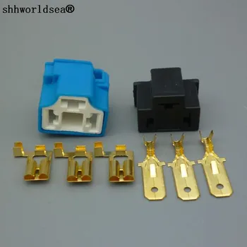 

shhworldsea H4 9003 Car Truck Female Male Ceramic Headlight Extension Connector Plug Light Lamp Bulb Wire Socket Adapter 12V