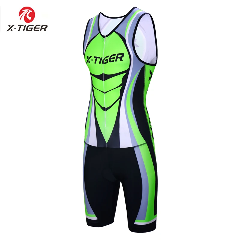 

X-Tiger Triathlon Bike Ropa De Ciclismo Maillot Outdoor Clothing Elastic Compression Sponge Padding Sleeveless Cycling Jersey