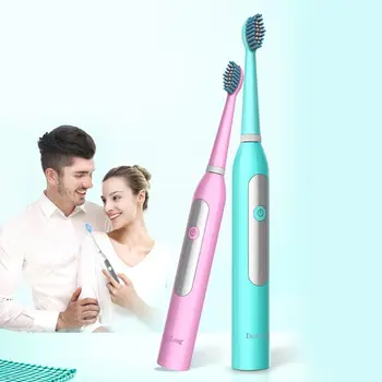 

Adult Electric Toothbrush Sonic Timer Battery Powered Brush Head Replacement Waterproof Home