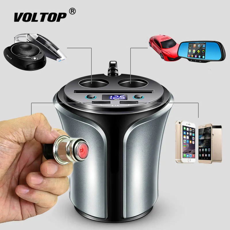 

Cigarette Lighter Car Charger Accesories Double USB One Tow Two Can Light Cigarette Charging Voltage Universal DC12V-24V