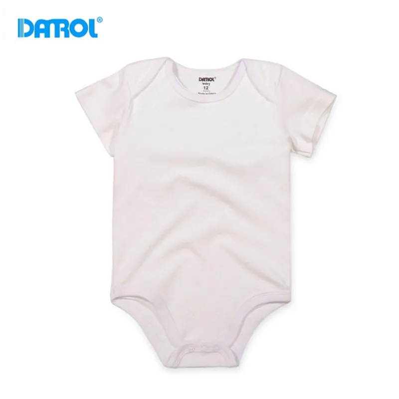 3 шт./лот Danrol Детские боди 0 M-24 M короткий рукав 100% хлопок белый цвет комбинезон для