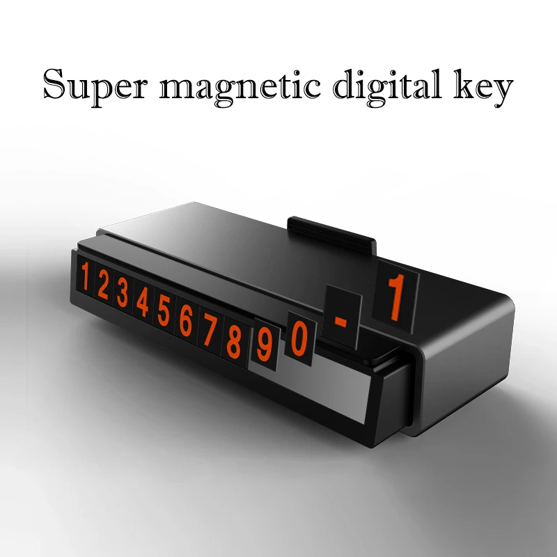 

Car Parking Card Number Plate Night Light Digital Temporary Car Number Parking Telephone Car Numbers Moving License Plate