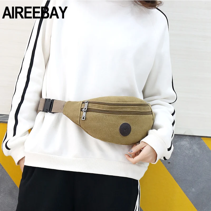 AIREEBAY الخصر أكياس المرأة البسيطة الوردي حزمة مراوح الإناث الفضة حقيبة بحزام المجسم الخصر حزم الليزر السفر محفظة تربط حول الخصر للفتيات
