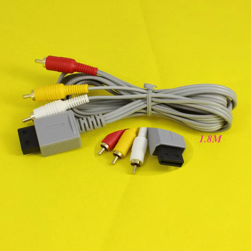 cltgxdd 1.8m Audio Video AV Cable Game Console Composite 3 RCA Video