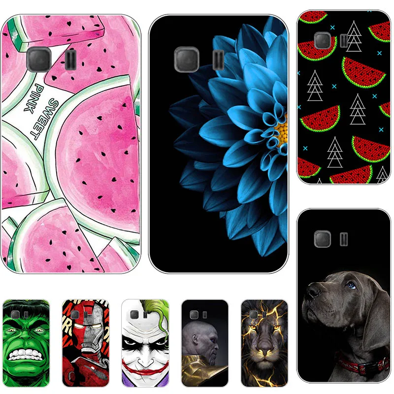 

For Coque Samsung GALAXY Young 2 G130 G130H Back Cover Flower Plants Original Plastic Printed Cute Cat Owl Animal Phone Case