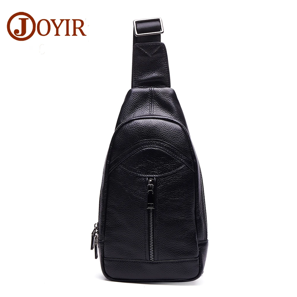 

Famous 2019 New Fashion Genuine Leather Mens Chest Bag Chest Pack Men Crossbody Male Shoulder Bags Luxury Messenger Bag