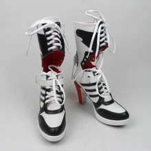 suicide squad harley quinn boots bota accessories black font b women b font for harley shoes