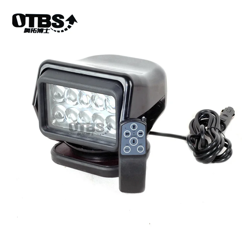 

OTBS 50W 7 inch Led Remote Control Searchlight 12V 24V Spot LED Work Searching Light Truck SUV Boat Marine Fishing camping
