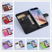 Carteira de luxo caso capa de couro para Samsung Galaxy S6 G9200 com cartão de suporte de saco do telefone móvel para S6