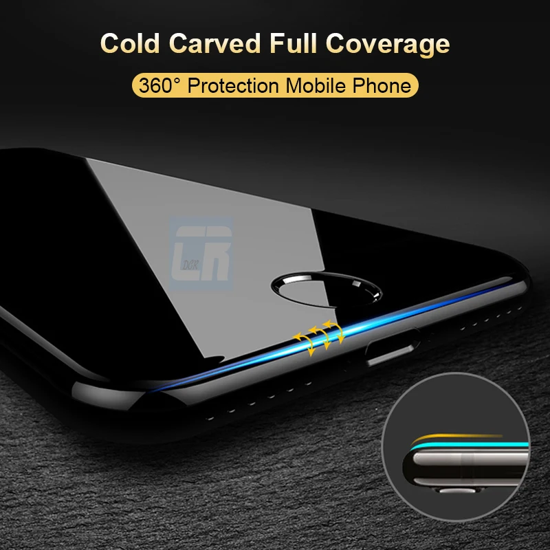 5D закаленное стекло с изогнутыми краями для iPhone X XS Max XR полное покрытие Защитная